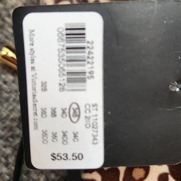 Nwt Leopard print Victoria's Secret size 34B Xs strapless bikini - Picture 6 of 7